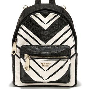 SOLD!!!! BLACK/WHITE PYTHON MINI CITY BACKPACK SNAKE SKIN.